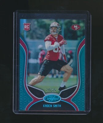 KADEN SMITH 2019 PANINI CERTIFIED MIRROR TEAL RC PARALLEL 24/35 #176 - Image 1 of 2
