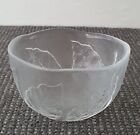 ???Vintage Small Kosta Boda Leaf Crystal Dip Bowl Ann Warff Sweden Mcm Glass