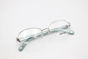 NINE WEST NW1054 045 Silver 51-18-135 Half Rim Eyeglass Frames PT19 - Picture 1 of 13