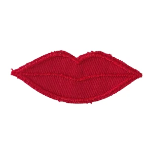 Vintage Red Lips Embroidery Iron on Patch Badge Bag Fabric Applique Craft - Picture 1 of 3