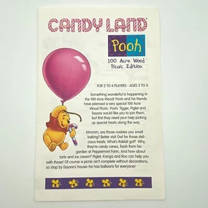Candy Land Pooh Instruction Manual with Hunny Truffle Recipe Replacement Parts - Picture 1 of 2