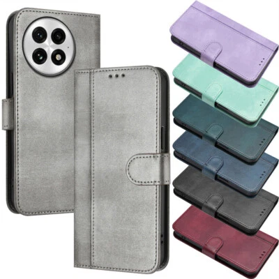 Leather Wallet Phone Case for OnePlus 13 12 11 9 Nord 2 3 4 N300 N30 CE 4 N200 - Image 1 of 4