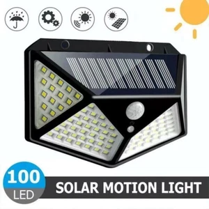 100LED Solar Motion Sensor Light Waterproof Outdoor Garden Spotlight Summer Gift - Picture 1 of 24
