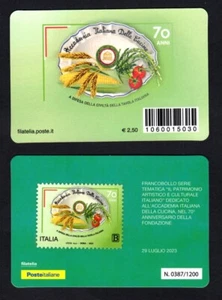 Italia 2023 - Accademia Italiana della Cucina - tessera filatelica - Imagen 1 de 1