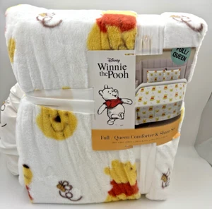 Disney Winnie The Pooh Full/Queen Plush Comforter & Sham Set 86"x86" Polyester - Picture 1 of 2