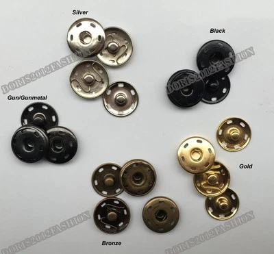 10pcs/lots Popper Metal Copper snap Fasteners Press Covered Sewing Buttons Diy  - Image 1 of 4