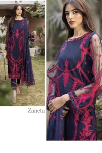 saphire Maria B Sana SafinazOriginal women party eid formal designer pakistani - Picture 1 of 8