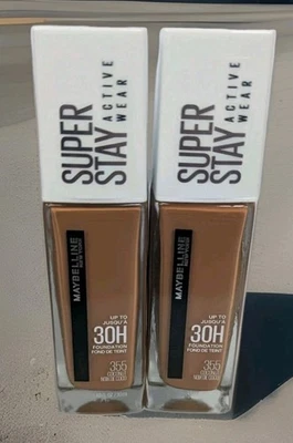 2X Maybelline New York SuperStay 24 Hour Foundation 355 Coconut 1 oz each NEW  - Image 1 of 2