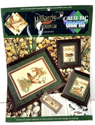 Great Big Graphs Cross Stitch Design Booklet, MALLARDS ON AUTUMN LAKE, 4 Designs - Image 1 of 4