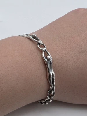 Theo Fennell Alias Acrobat Oxidized Sterling Silver 925 Bracelet 7" Inch  - Image 1 of 4