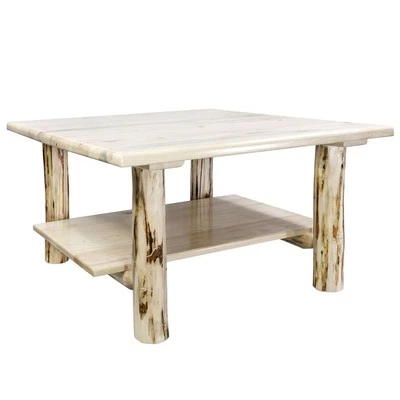 Montana Collection Cocktail Table w/ Shelf, Ready to Finish - Image 1 of 2