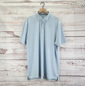 Johnnie-O Herren XL Sullivan gepunktetes Trikot Performance Stretch Polo Lake gebraucht, in einwandfreiem Zustand - Bild 1 von 9