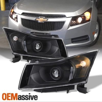 Faros proyectores de repuesto negros para Chevy Cruze 2011 2012 2013 2014 2015 Foto 1 de 4