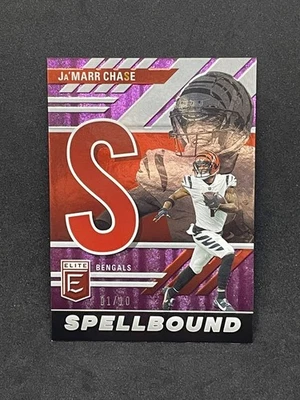 JERSEY MATCH 2023 Elite Spellbound Purple “S” 1/10 Jamarr Chase  1st Off Print  - Image 1 of 3