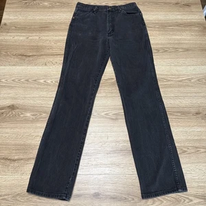 Wrangler Herren (32x34 ohne Etikett) verwaschen schwarz Cowboy Schnitt gerades Bein Western Jeans - Bild 1 von 12