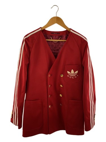GUCCI Adidas Line Giacca Doppio Senza Collo 46 Poliestere ROSSO 707683