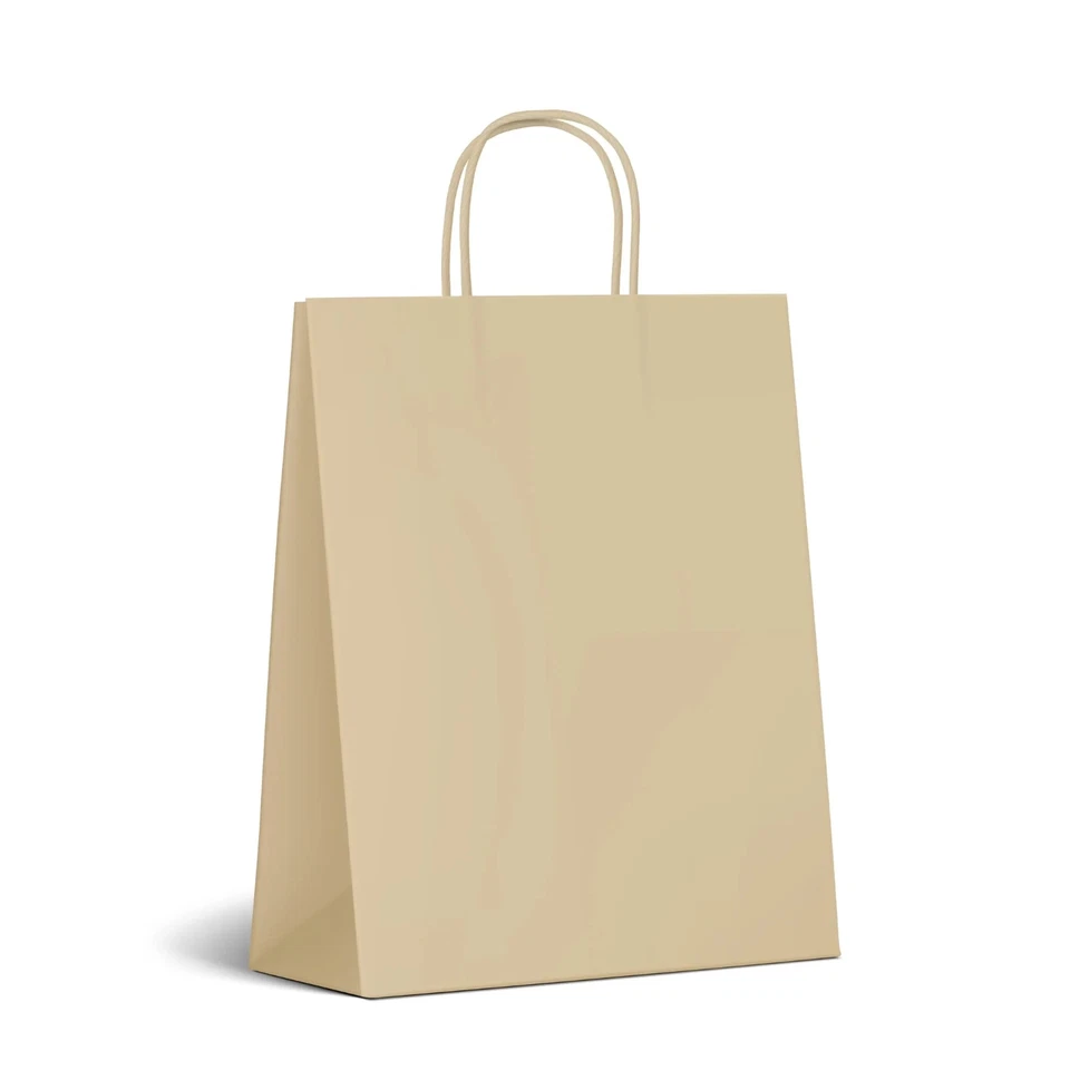 Inoverse Papiertragetasche mit Kordel Papiertüten Braun Papier Tragetaschen - Bild 1 von 1