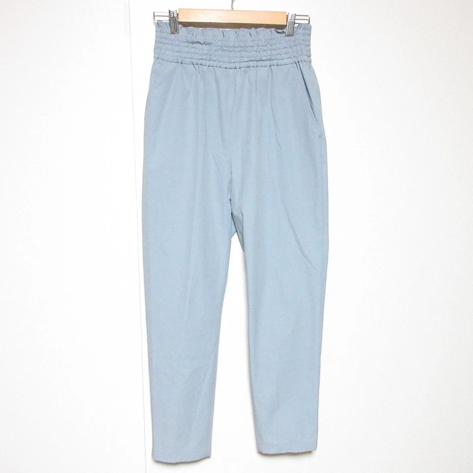 JOURNAL STANDARD Linen Nylon Stretch Tapered Pants, Size 38, Sax Blue Women USED - Image 1 of 4