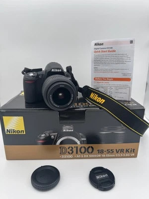 Nikon D3100 DSLR Camera + 18-55mm VR Lens + 55-200mm Lens Complete Kit Excellent - Image 1 of 4
