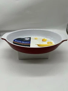 Emile Henry Oven Baking Dish Gratin Stoneware 33cm 4 Person - Red - Picture 1 of 12