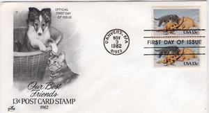USPS FDC #2025 13¢ Kitten and Puppy Pair ArtCraft ST2449 - Picture 1 of 2