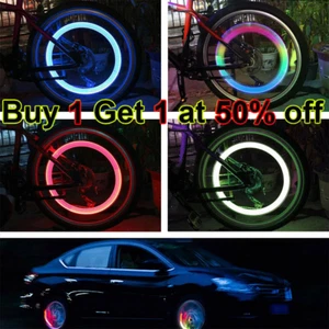 4X Car Auto Wheel Tire Tyre Air Valve Stem LED Light Caps Cover Accessories US - Picture 1 of 13