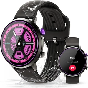 OUKITEL BT60 Smartwatch für Damen, wasserdichte Fitness Tracker Uhr 1,32'' SCHWARZ - Bild 1 von 7