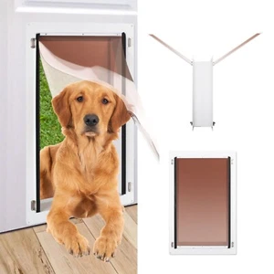 Pet Door for Wall, Adjustable Depth Dog Door for Wall with Secure Aluminum Lock - Picture 1 of 10