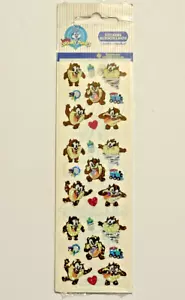 Vintage SandyLion Stickers Looney Tunes Baby Taz Tazmanian Devil Foil Shimmer - Picture 1 of 7