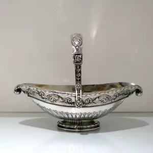 Antique Large Silver French Basket Paris Circa 1845 Jacques Goujon - Picture 1 of 12