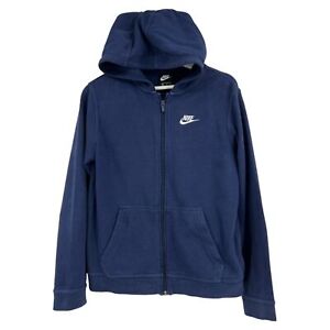 Nike sweatshirt XL big kids sportswear club full zip hoodie 18/20 navy blue 