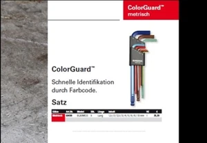 BONDHUS BLX9MCG ColorGuard Innensechskant Inbus Set 9tlg Kugelkopf "made in USA" - Bild 1 von 3