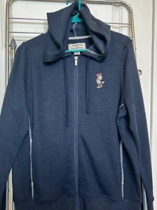 NEW Disney Tommy Bahama Hoodie Women’s Med Blue Minnie Mouse Parks Embroidered - Picture 1 of 10