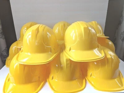 11 disfraces de sombrero duro de plástico de construcción amarilla para niños favores de fiesta de cumpleaños  Foto 1 de 4