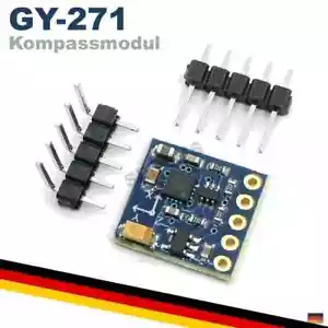 GY-271 QMC5883 Kompass-Modul 3-Achsen Magnetometer Sensor Arduino HMC5883L - Bild 1 von 4