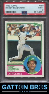 1983 Topps Rickey Henderson #180 PSA 9 MINT