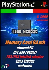 Free McBoot Memory Card PS2 64 Mb playstation 2 FMCB 1.966 freemcboot ITA