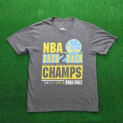 Camiseta Golden State Warriors Para Hombre Mediana 2018 Finales NBA Baloncesto Espalda 2 Espaldas Foto 1 de 4