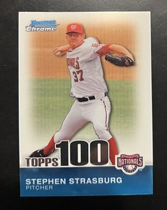 2010 Bowman Chrome Topps 100 Prospects 🔥Stephen Strasburg🔥 Rookie #TPC1 /999