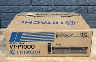 Hitachi VT-P1000 видео деки с электронный тюнер новый открытая коробка РЕДКАЯ - Изображение 1 из 4