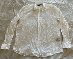 Vilebrequin Men’s 100% Linen White Full Button Up Long Sleeve Shirt 3XL Beach - Picture 1 of 12