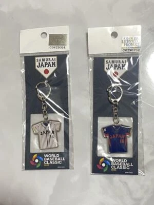 WBC Shohei Ohtani Baseball Uniform Key Chain 2023 Visitor Home White Navy Jersey - Image 1 of 2