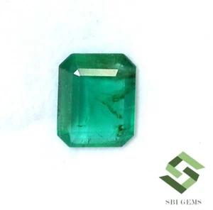 10x8 mm Certified Natural Emerald Octagon Cut 2.22 CTS Zambian Loose Gemstone - Picture 1 of 9