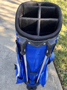 Wilson Carry Lite Golf Stand Carry Bag 5 way divider W/ Raincover Blue - Picture 1 of 12