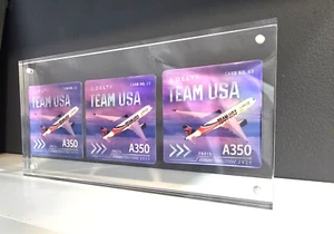 Special Edition 3x 2015 Holograms A350 Team USA Delta Trading Cards Rare Case - Picture 1 of 4