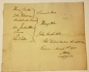 1800 JOHN JACOB ASTOR AUTOGRAPH AMERICAS FIRST MILLIONAIRE ARCHIBALD GRACIE, DEY - Picture 1 of 4