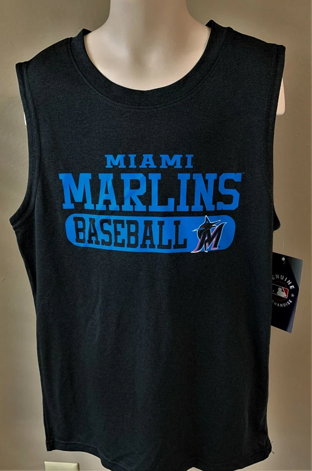 Boys MIAMI MARLINS Shirt S 6/7 NEW Tank Top MLB Baseball Youth SMALL NWT FLORIDA - Image 1 of 1