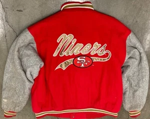 Vintage San Francisco 49ers NFL Logo 7 Wool Bomber Jacket Size XL Rare - See Pics - Bild 1 von 7