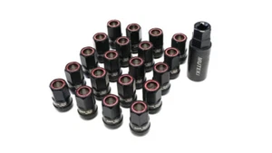 Wheel Mate Muteki Fits HR38 Open End Lug Nuts 12x1.50 Titanium Chrome / Red Ring - Picture 1 of 1