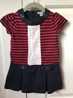Heart Strings Red Navy Nautical Sailor Style Dress 2T